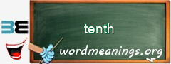 WordMeaning blackboard for tenth